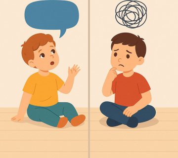 دیر حرف زدن کودکان 360X320